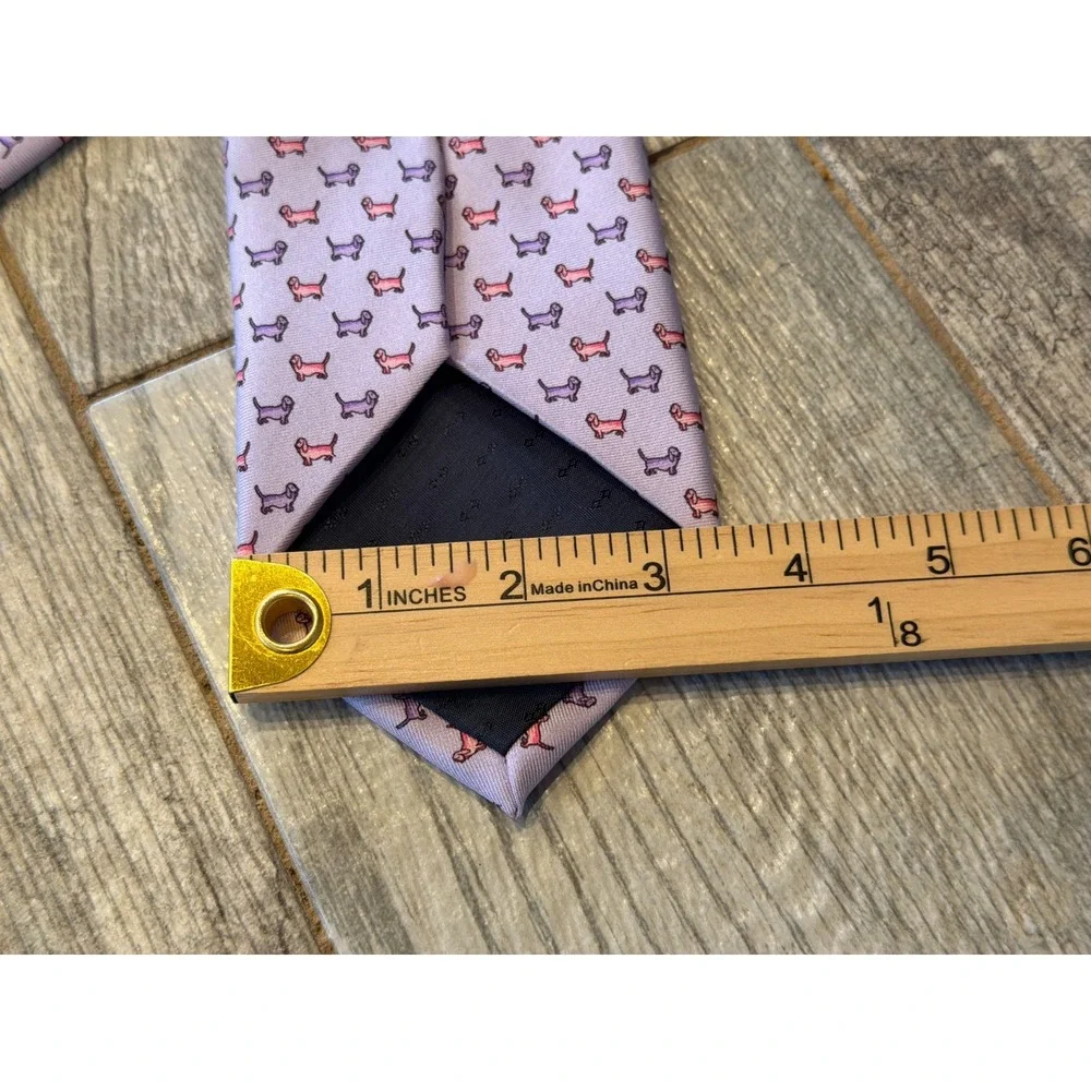 Zadi Andrews Ties 100% Silk Neck Tie Novelty Necktie Weiner Dog Italy‎ Italian